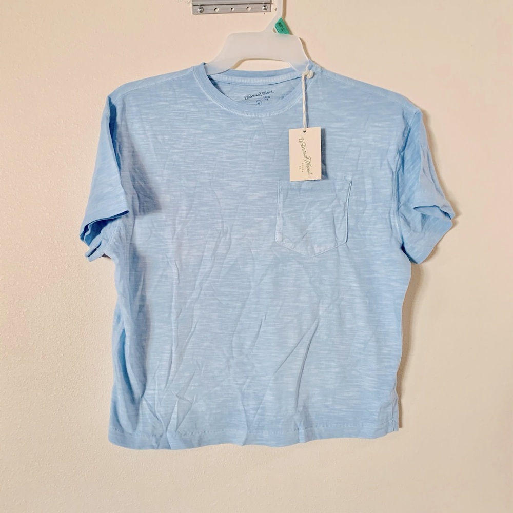 Universal Thread Women’s Lt Blue Crop Tee Various Sizes New W/Tag
